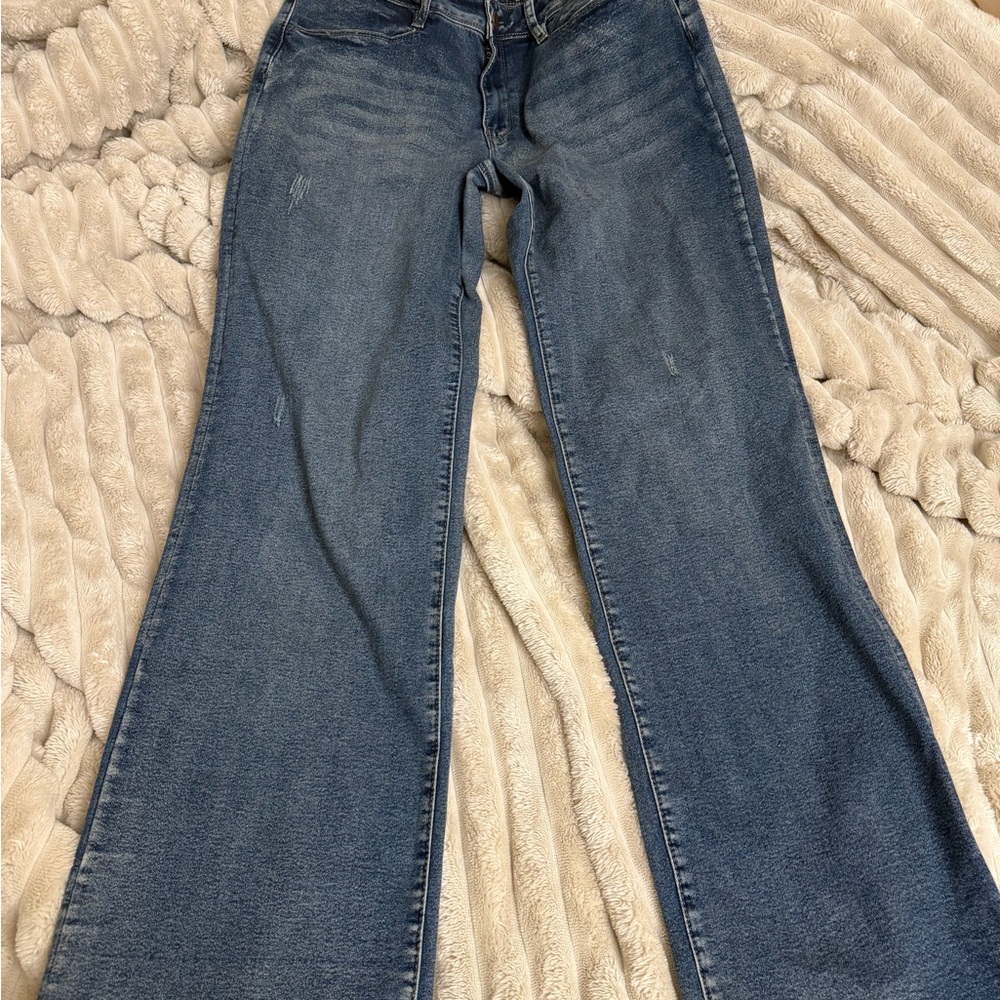 Fashion Nova Dark Blue Flare Jeans